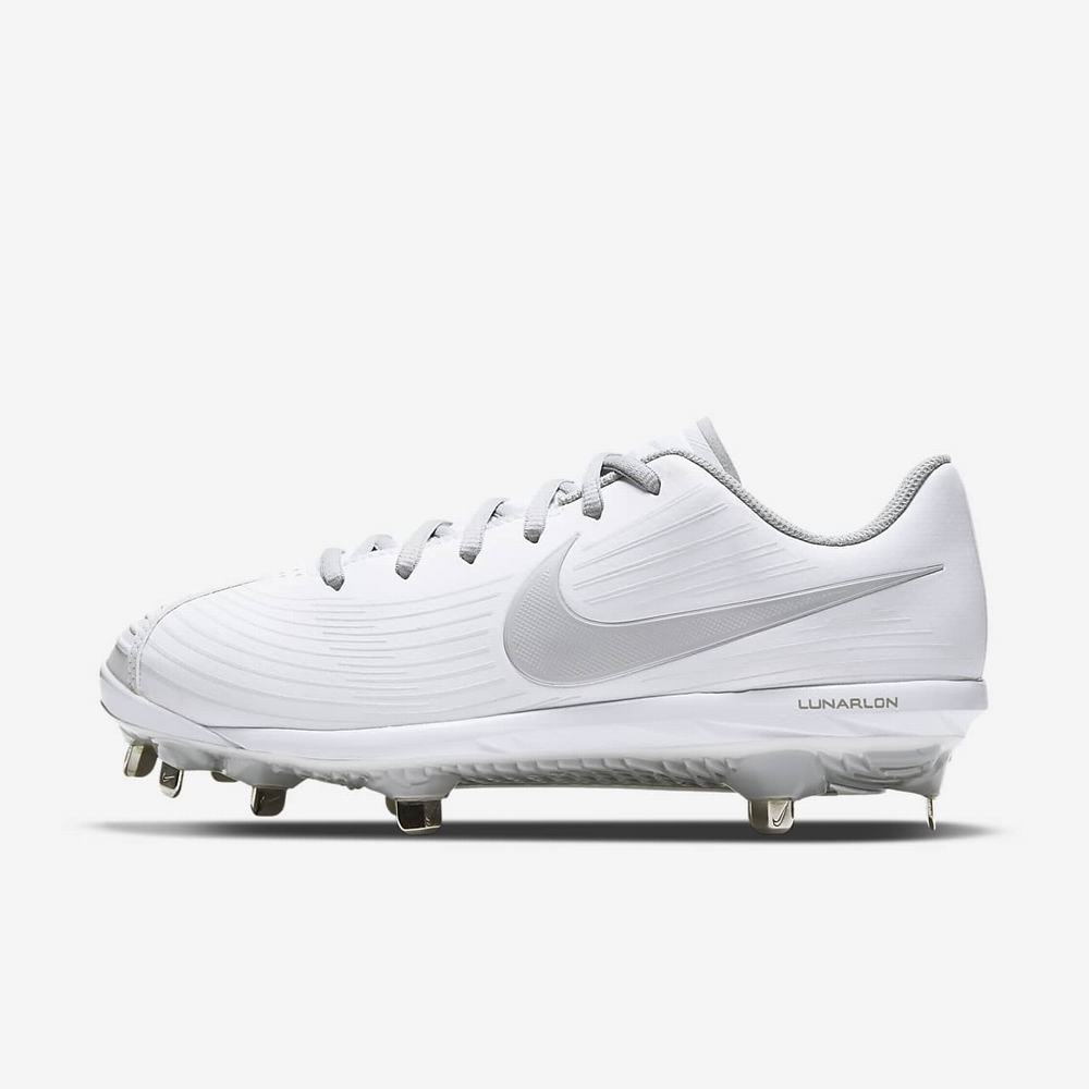 Crampon Baseball Nike Lunar Hyperdiamond 3 Pro Blanche 1396-275 White/Pure Platinum/Electric Green/Light Solar Flare Heather Femme | XGI-29649955